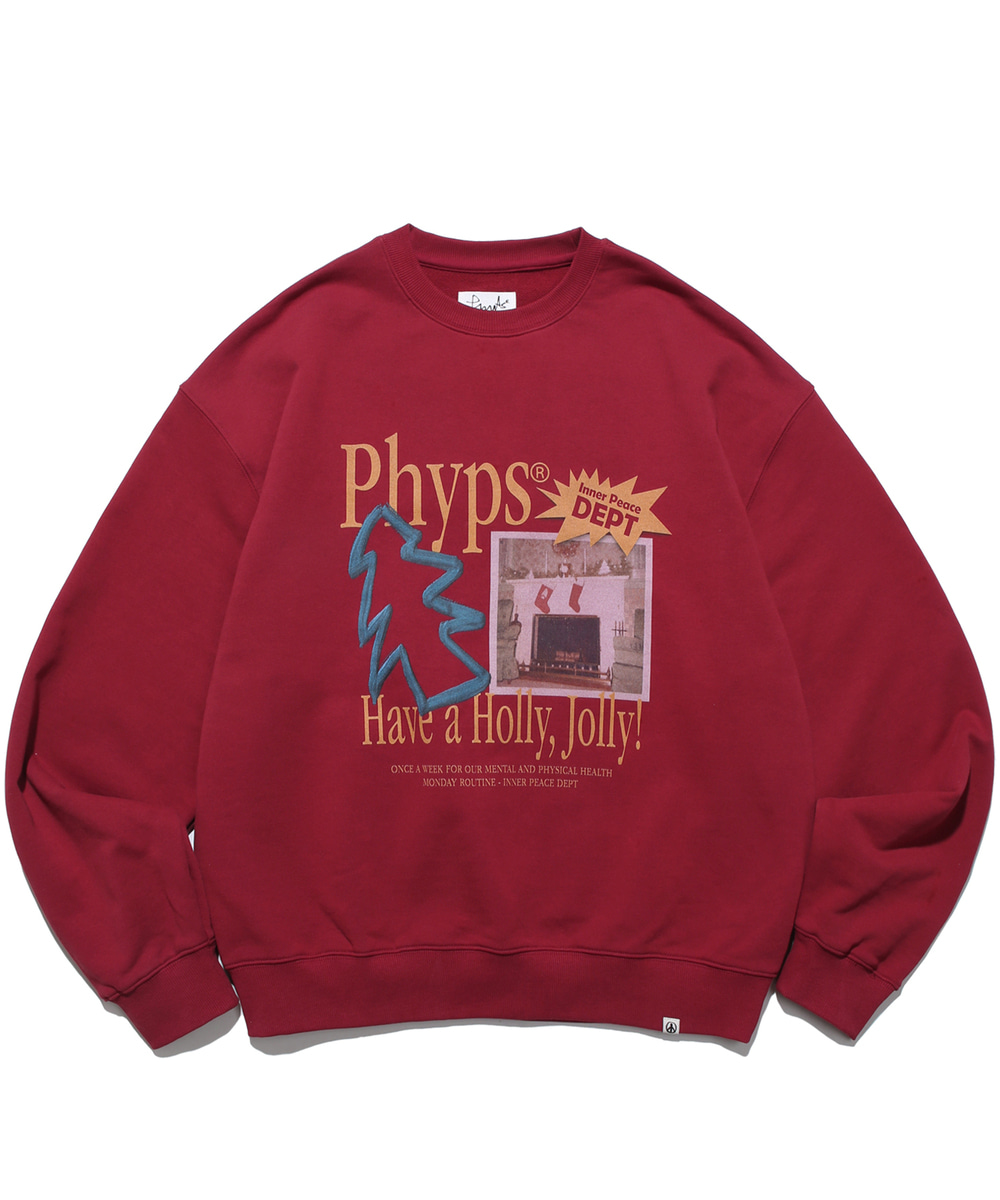 (CHRISTMAS EXCLUSIVE) PHYPS® HOLLY JOLLY CREWNECK RED