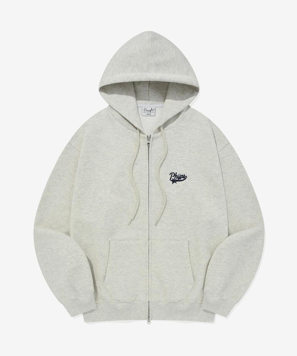 SMALL STAR TAIL HOODIE ZIP UP OATMEAL