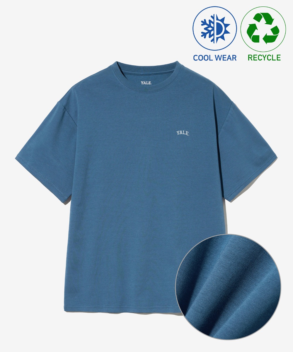 OVERSIZED RECYCLE COOL COTTON T-SHIRT DUSTY BLUE