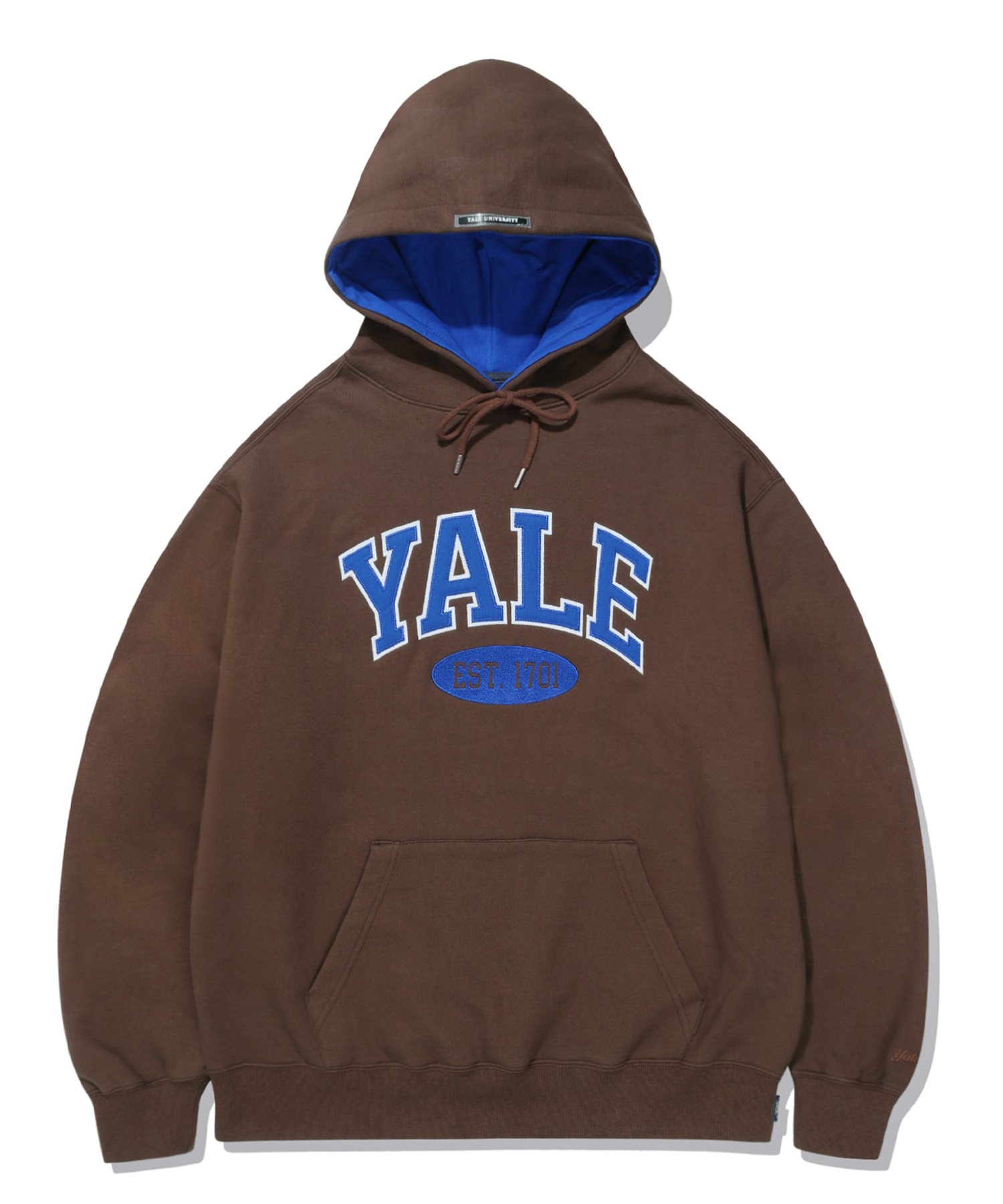 (23SS) 2 TONE ARCH HOODIE BROWN / BLUE