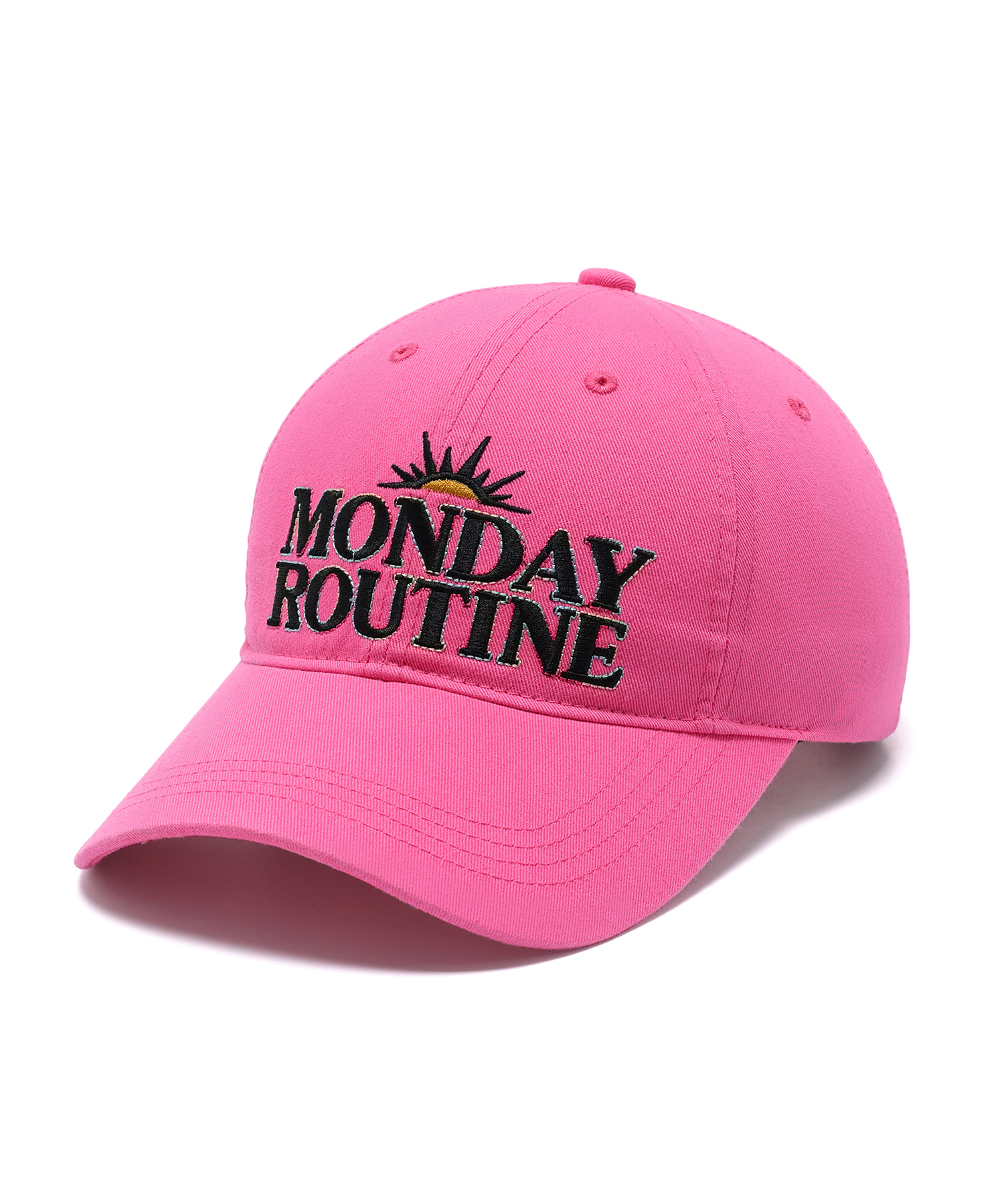 MONDAY ROUTINE COLOR STITCH CAP PINK