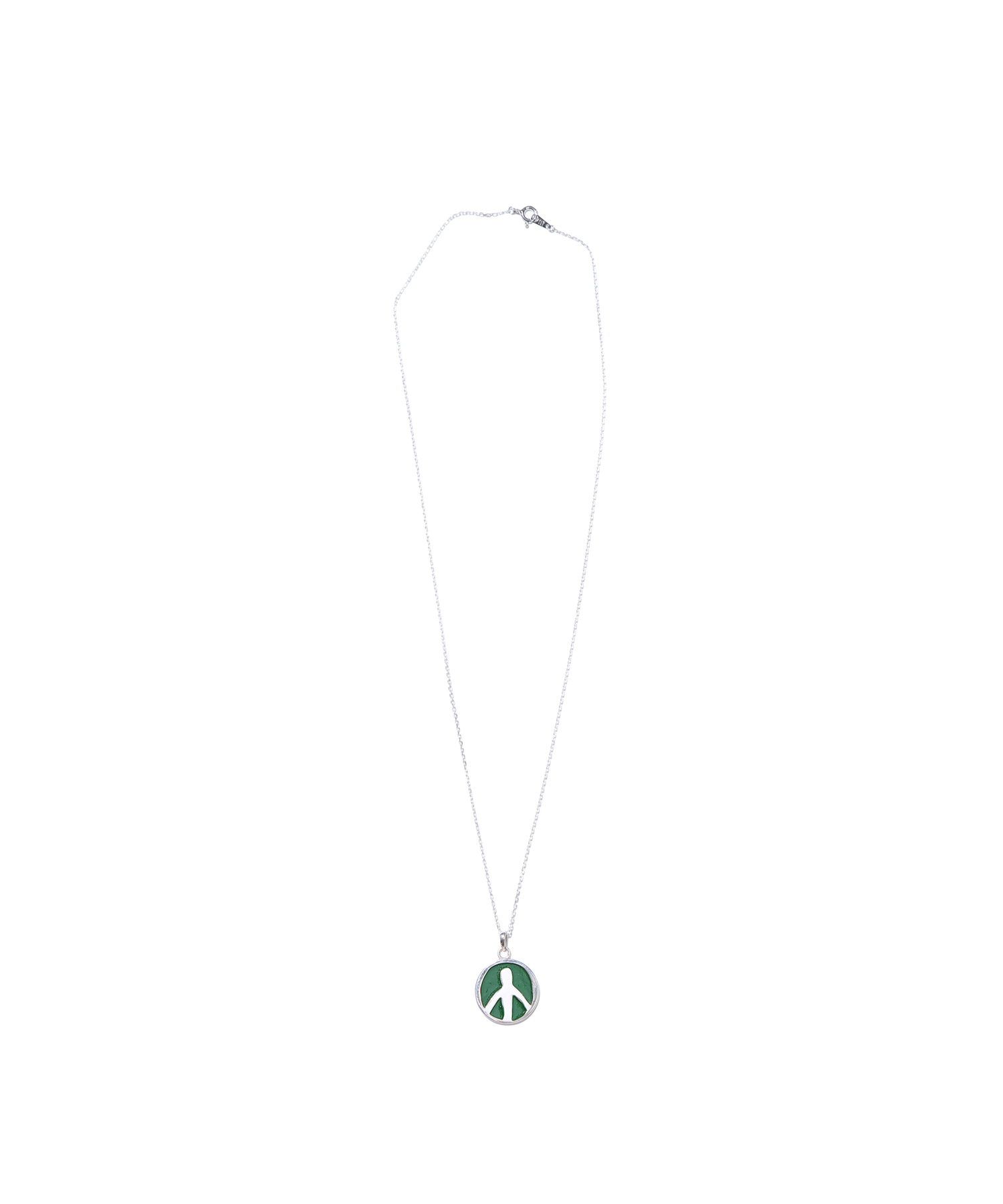 INNER PEACE DEPT 925 SILVER NECKLACE GREEN