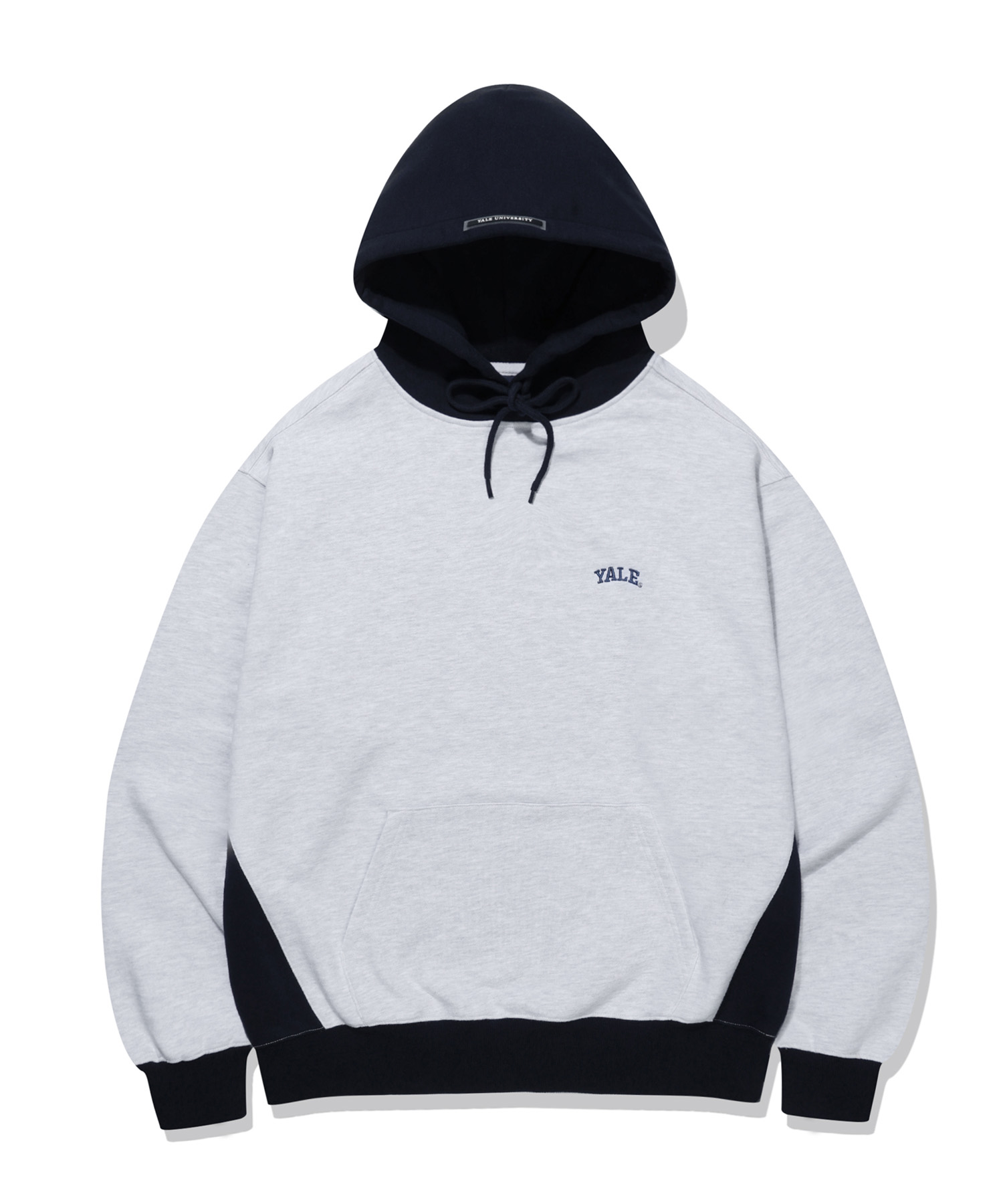 (23FW) [ONEMILE WEAR] SMALL ARCH HOODIE LIGHT GRAY / NAVY