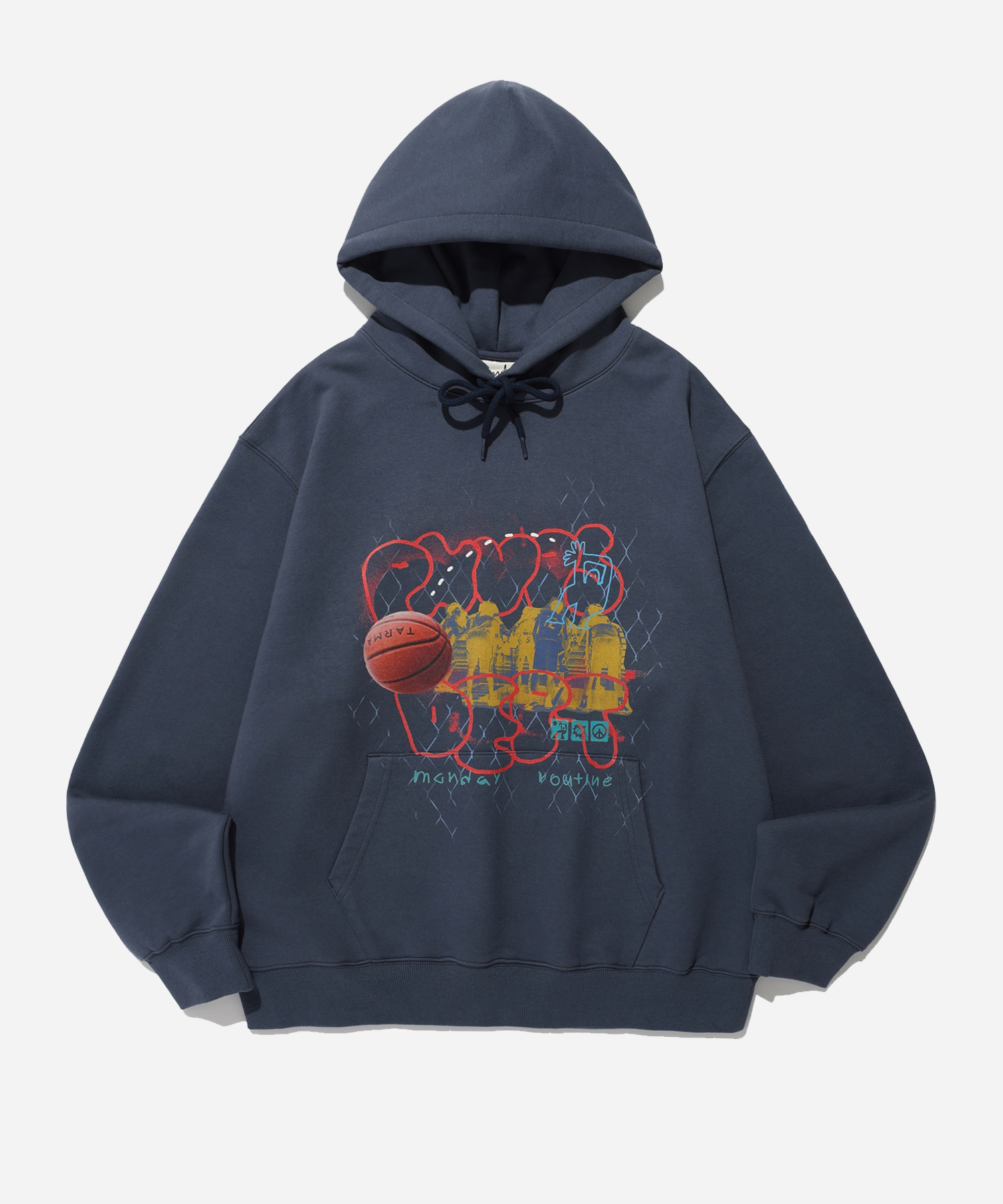 PHYPS® BASKETBALL COLLAGE HOODIE VTG NAVY