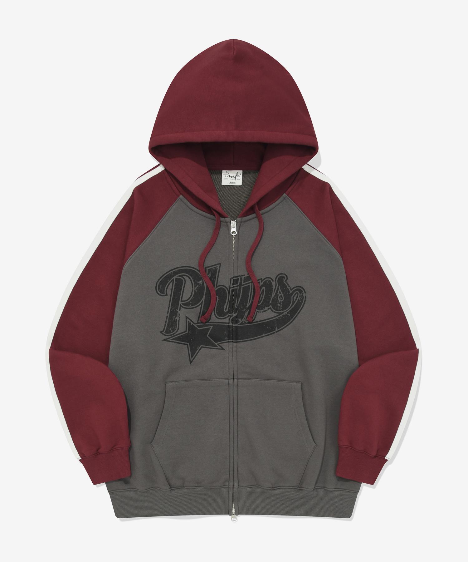 ◆Phyps Department◆ Applique Startail Hood_Burgundy MUSINSA | PHYPS Applique Startail Hood_Burgundy