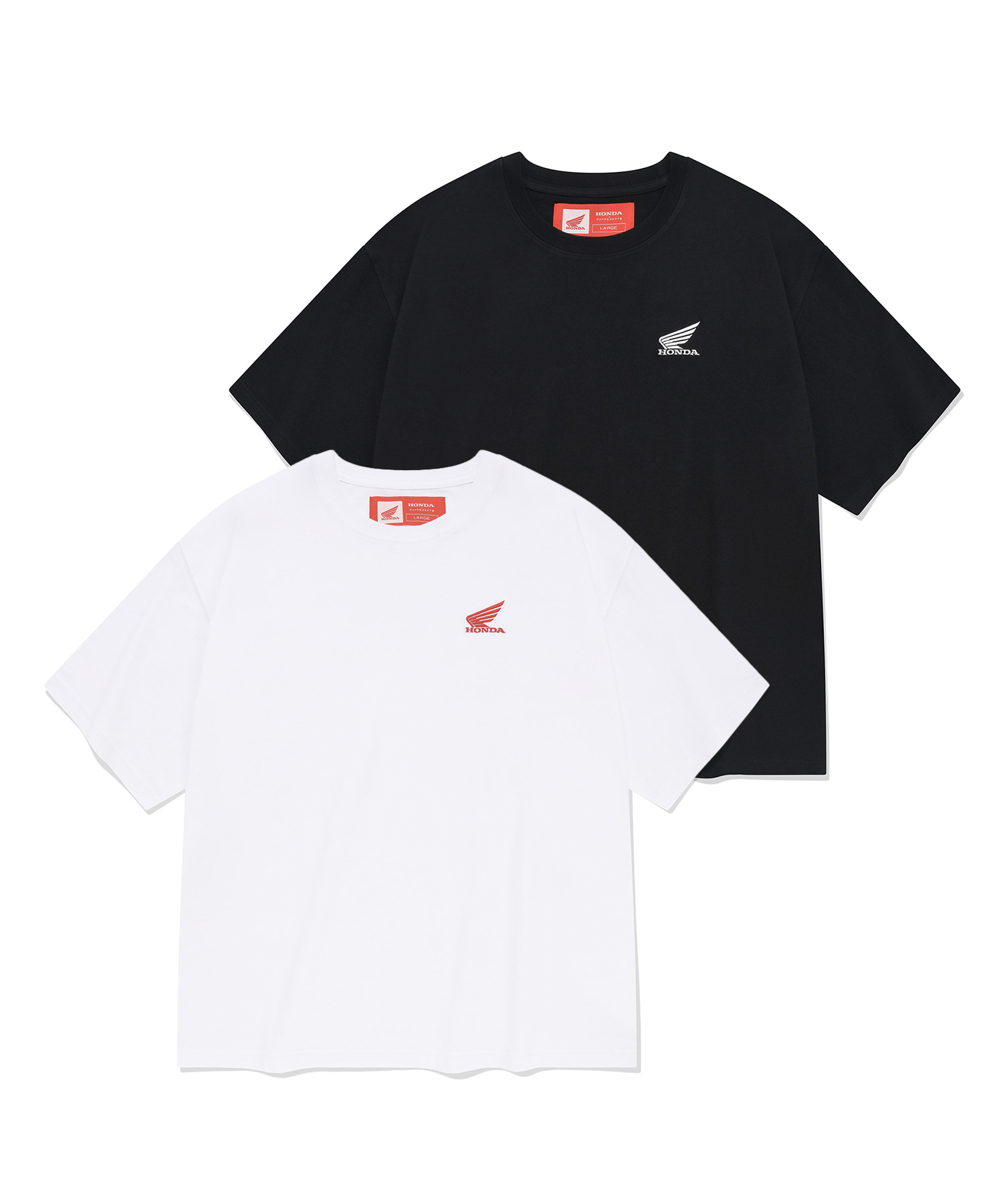 2Pack] Original Wing Logo Short Sleeve White / Black - PHYPS