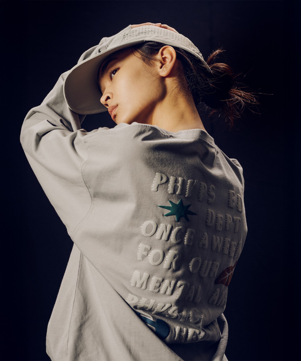 Cool Cotton] Running Class Long Sleeve_Solid Gray - PHYPS HOME