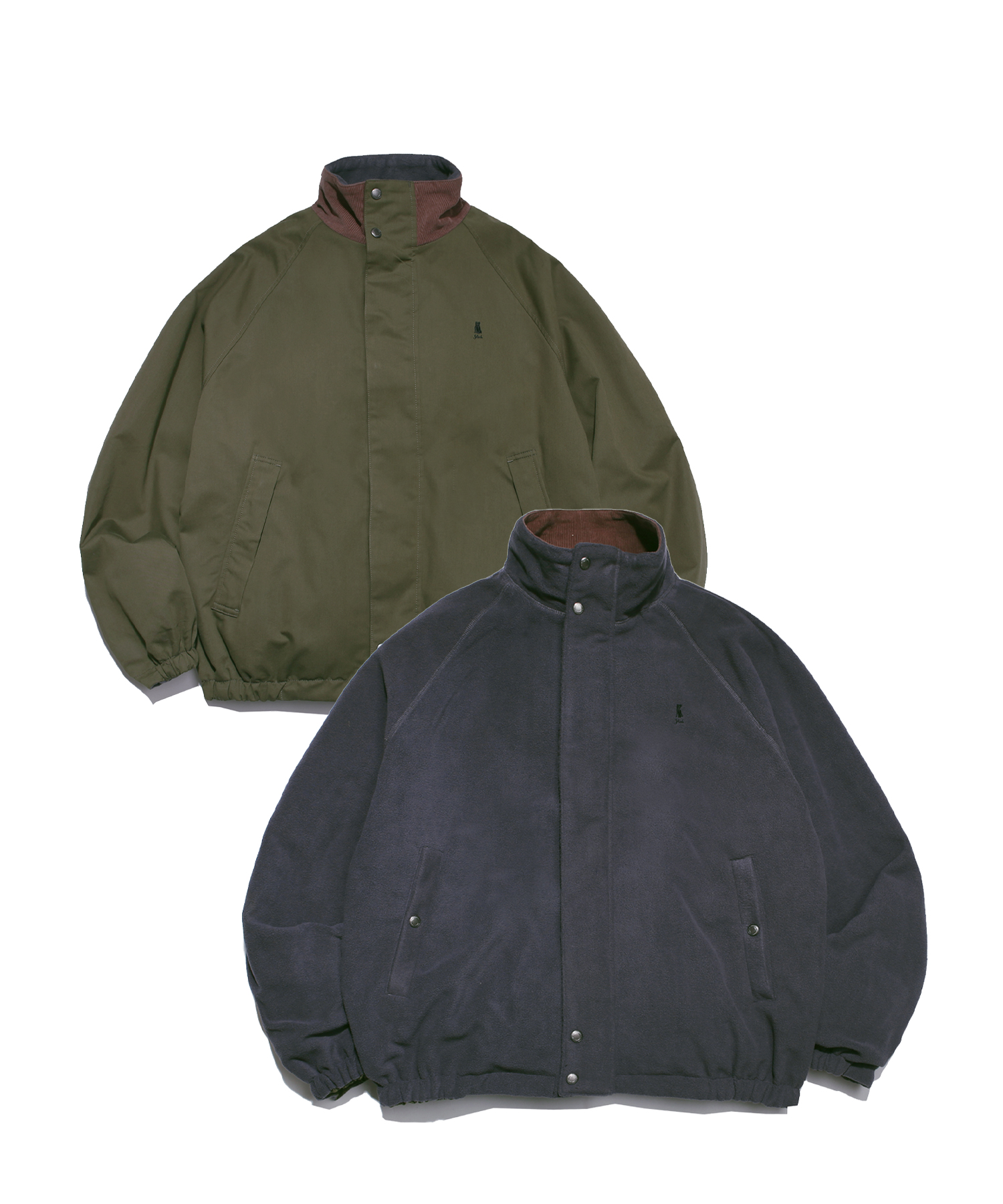 【V12 新品】YACHT PARKA REVERSIBLE YACHT PARKA KHAKI / GRAY - PHYPS HOME