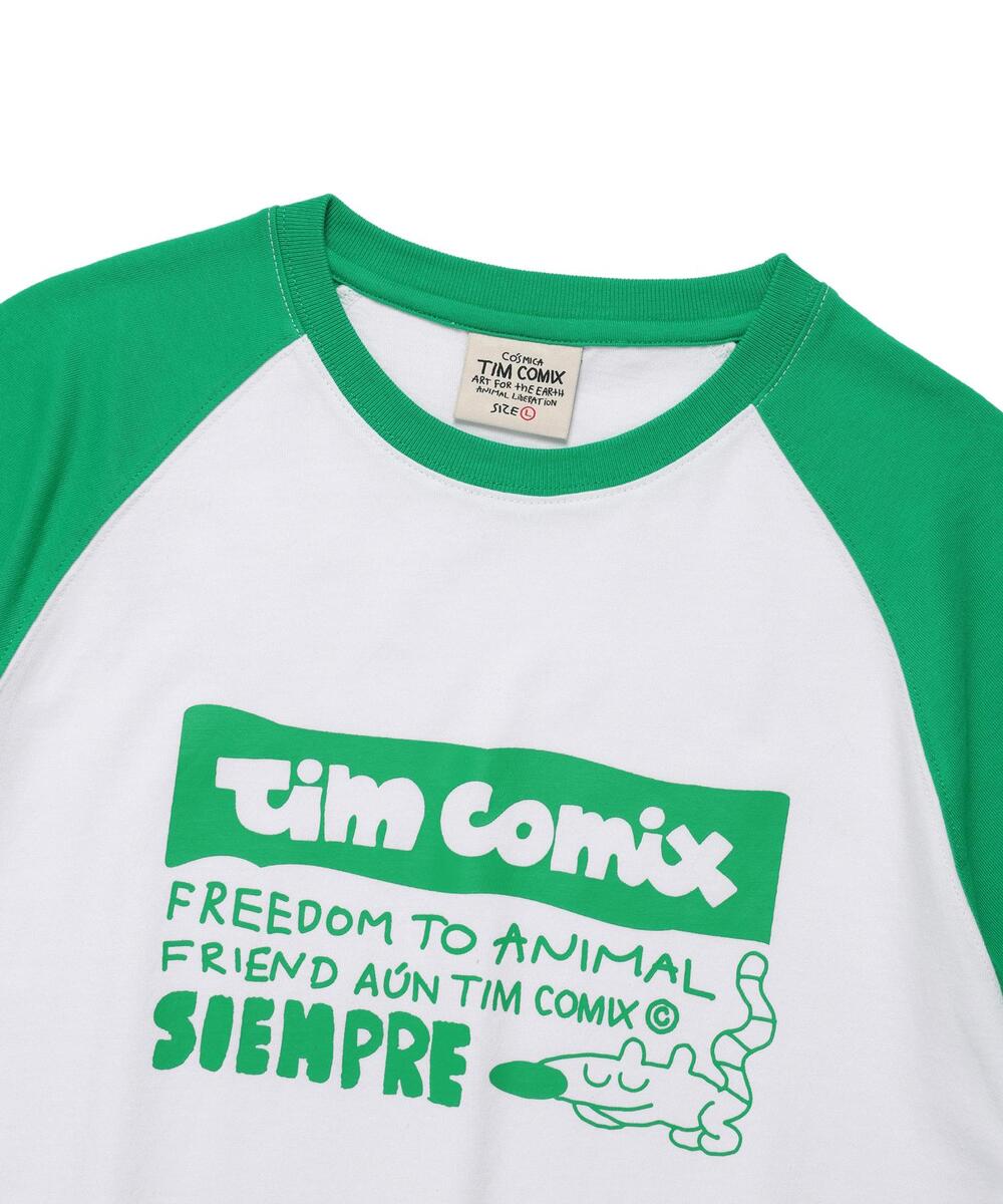 ★TIMCOMIX★ Siempre Animal Raglan Long Sleeve Green SIEMPRE ANIMAL RAGLAN SS GREEN - PHYPS HOME