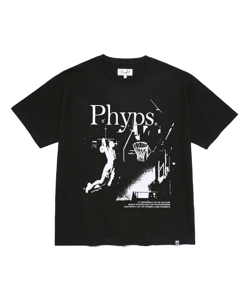 ★ Phyps Department★ Typo Spray Short Sleeve T-Shirt Charc Typo Spray Short Sleeve T-shirt_Gray - PHYPS HOME