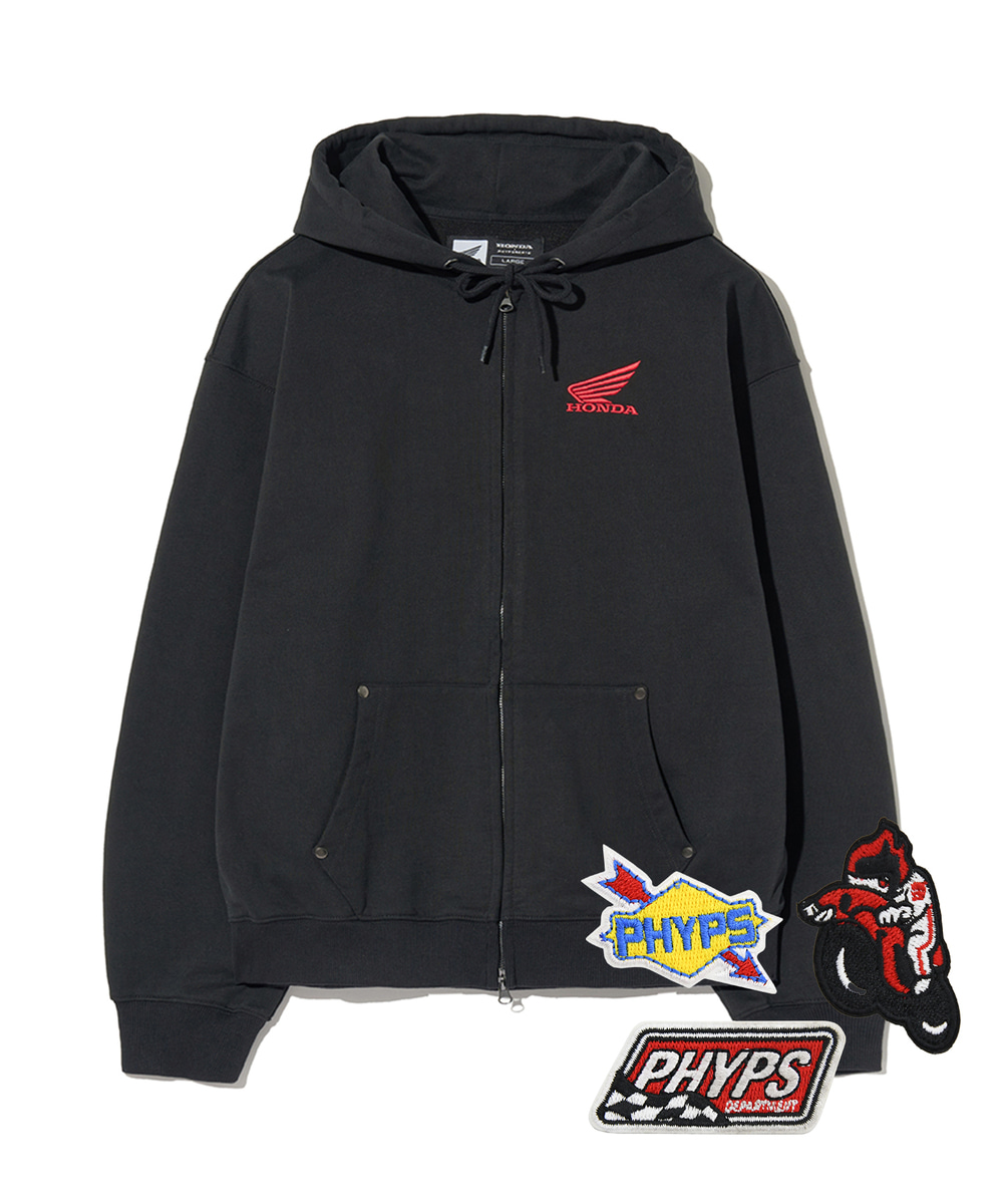 パーカー・フーディ HONDA MOTORCYCLE KOREA Honda Bear Hoodie Zipup Dark Pink Honda Motorcycle - hood zip up - PHYPS HOME
