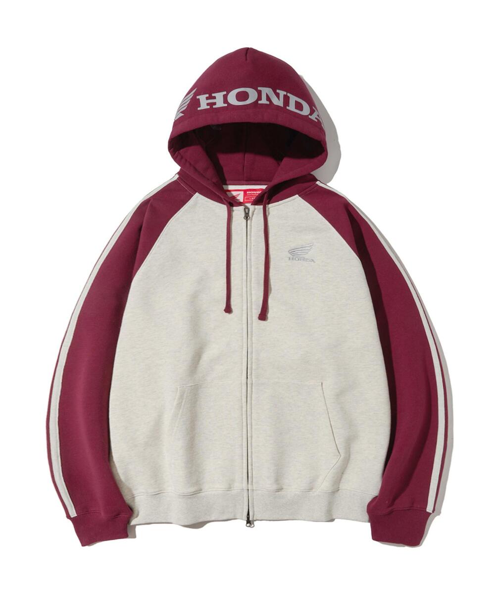 パーカー・フーディ HONDA MOTORCYCLE KOREA Honda Bear Hoodie Zipup Dark Pink Honda Motorcycle - hood zip up - PHYPS HOME