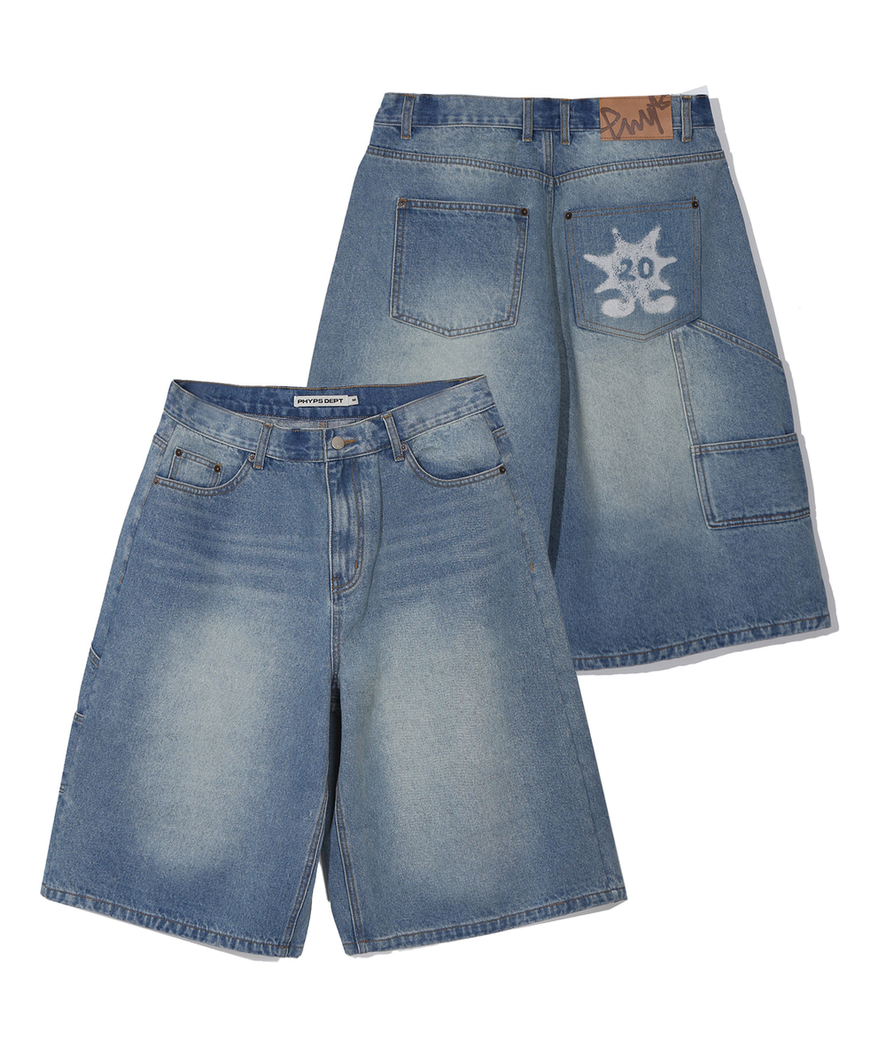 ★ Phyps Department★ Bermuda Cargo Denim Pants Blue PFM1DP MUSINSA | PHYPS Bermuda Cargo Denim Pants_Black