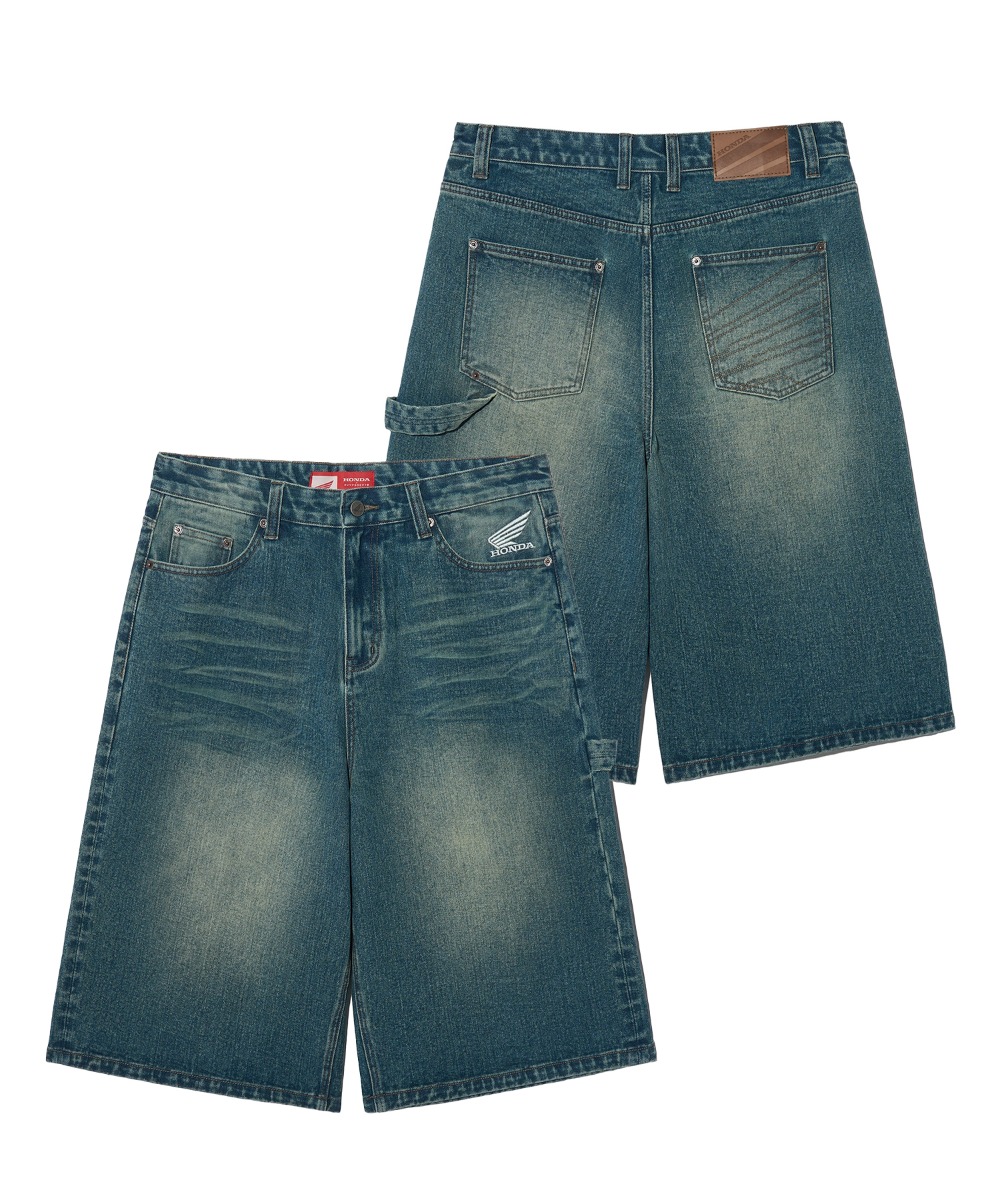 【韓国Honda Motorcycle】Honda Logo Artwork Sweat Shorts Honda Motorcycle - Short pants - PHYPS HOME