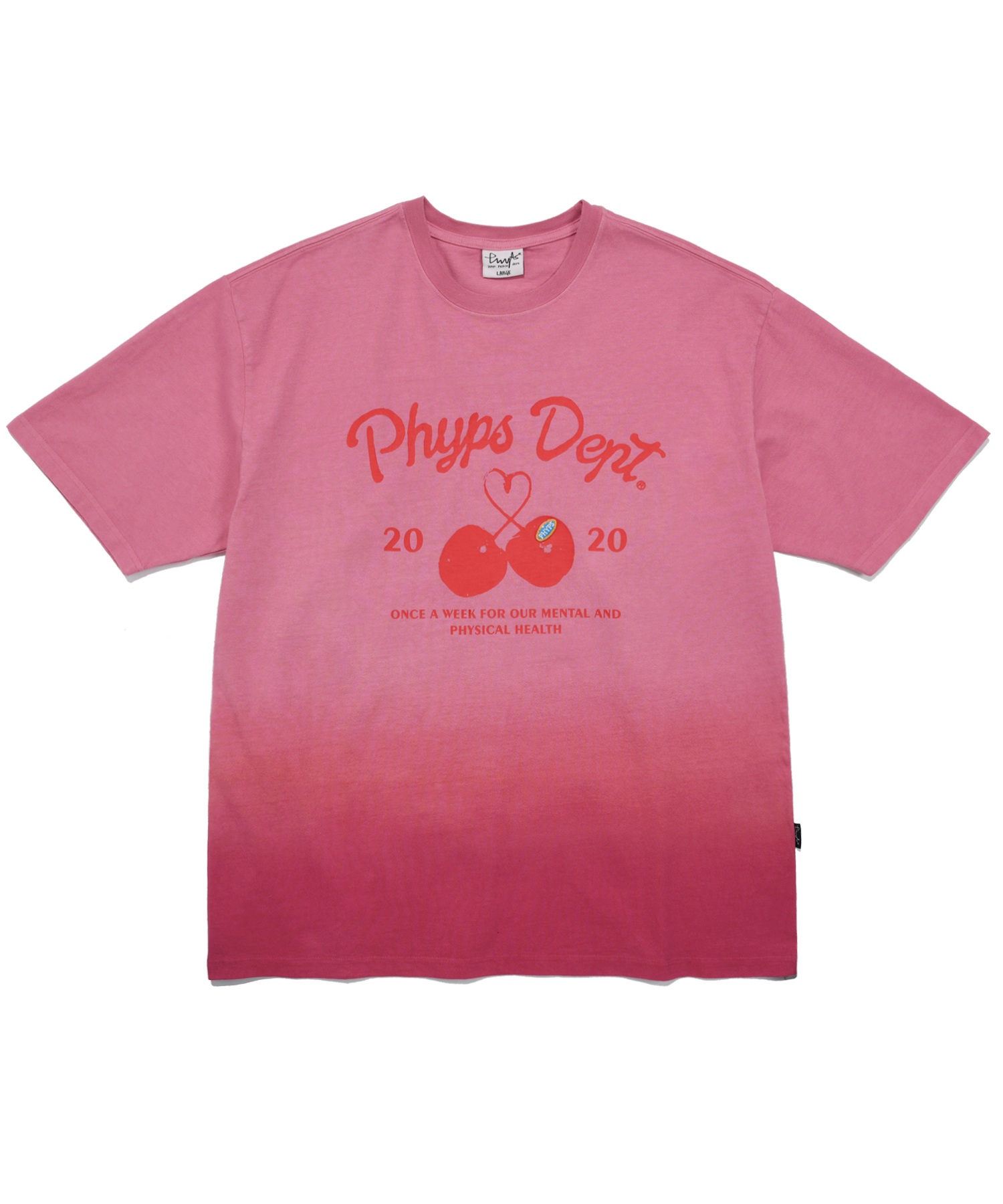PHYPS ♥ Monday Routine Peach Short Sleeve T-shirt Monday Routine Peach Short Sleeve T-shirt_White - PHYPS HOME