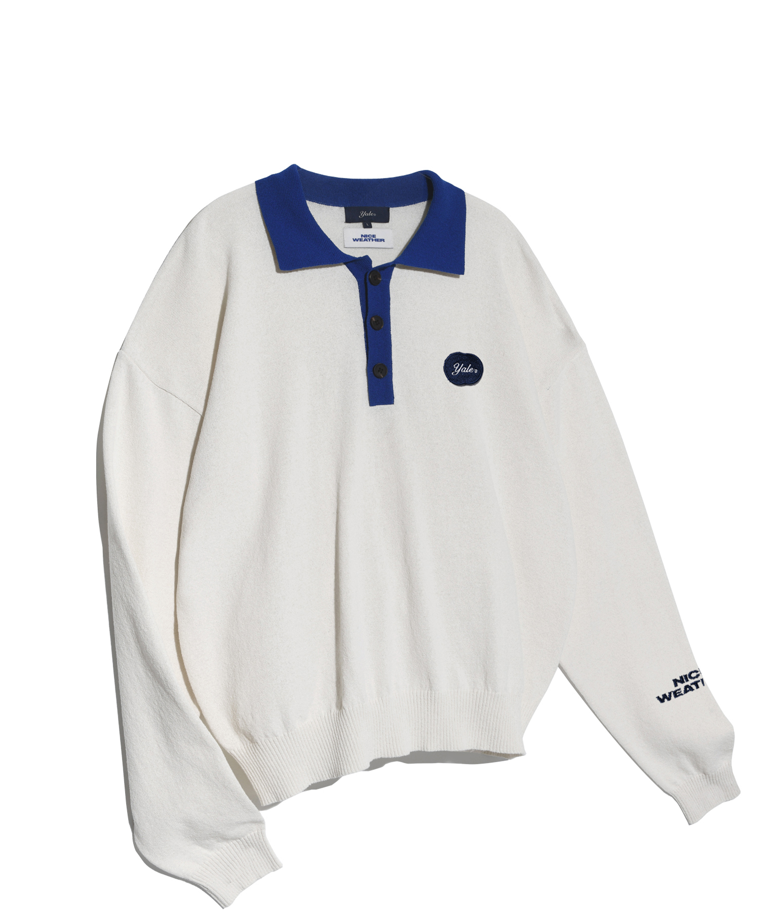 ☆YALE☆ HERITAGE DAN CABLE SHORTSLEEVE ROUND KNIT IVORY YEM ☆YALE☆ WOMENS HERITAGE DAN CABLE SHORTSLEEVE POLO KNIT NAV