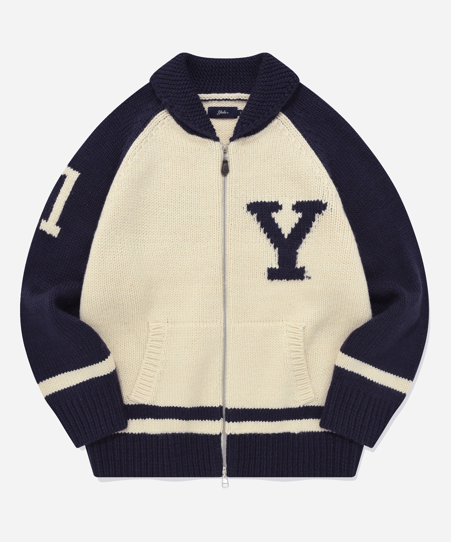 【HI FI FNK】Yale Collar Cardigan Peruvian Alpaca Loop High Collar Cardigan | EILEEN FISHER