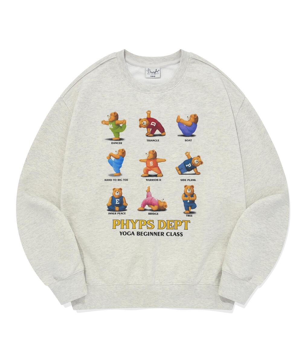 ◆24FW PHYPS YOGA BEAR SWEAT/2色◆ 1+1] Yoga Bear Sweat Shirt 2 SET - PHYPS HOME