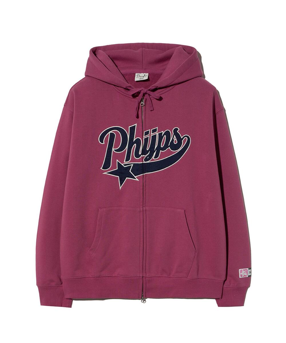 PHYPS ♥ Studded Startail Applique Hooded Zip-Up Startail Hooded Zip-up_Red - PHYPS HOME