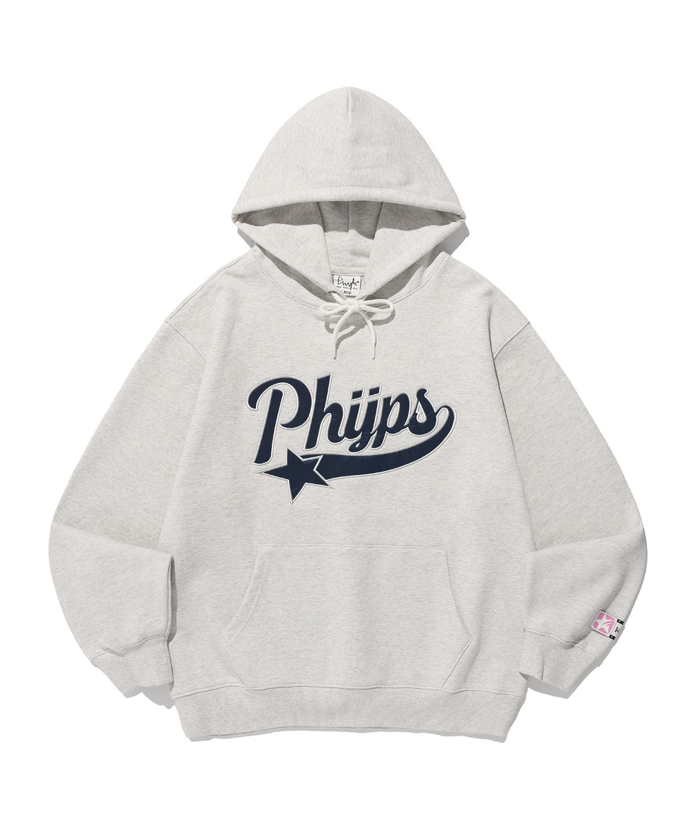 ◆Phyps Department◆ Applique Startail Hood_Navy Applique Star Tail Hoodie_Navy - PHYPS HOME