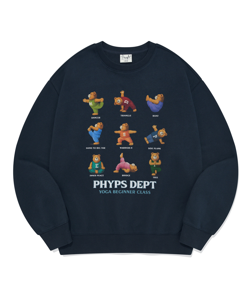 ◆24FW PHYPS YOGA BEAR SWEAT/2色◆ 1+1] Yoga Bear Sweat Shirt 2 SET - PHYPS HOME