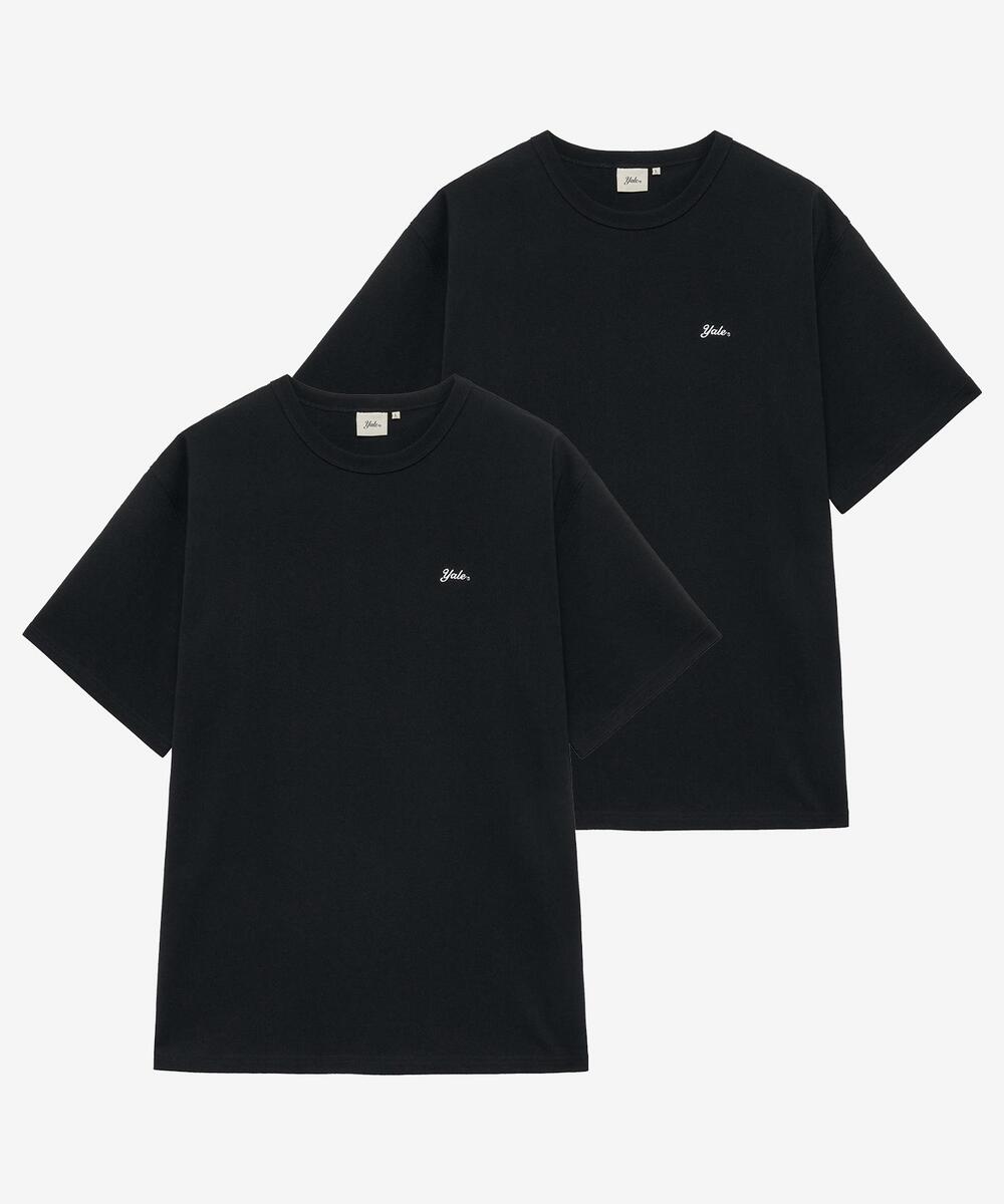 ☆YALE☆ 2PACK Regular Fit Snell Logo Short Sleeve T-Shirt B 2PACK] Heavyweight Snell Logo Short Sleeve T-shirt_White
