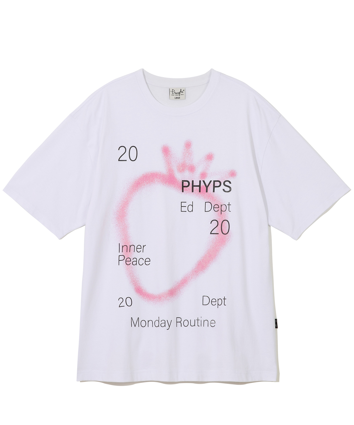 Spray Big Strawberry Short Sleeve T-Shirt_Black - PHYPS HOME