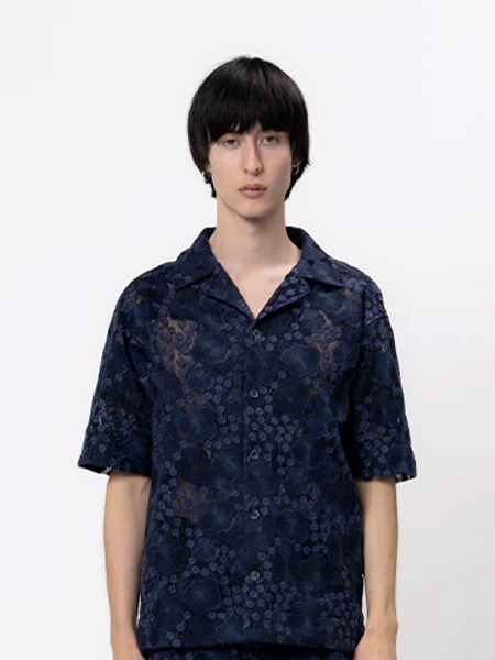 [Ampere] Nathan Embroidered Maille Baskèt Shirt