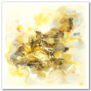 [유화 그림액자] wave yellow 60x60