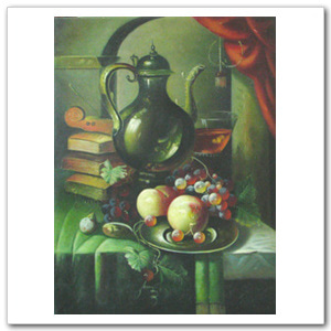 [유화 그림액자] a green kettle 40x30