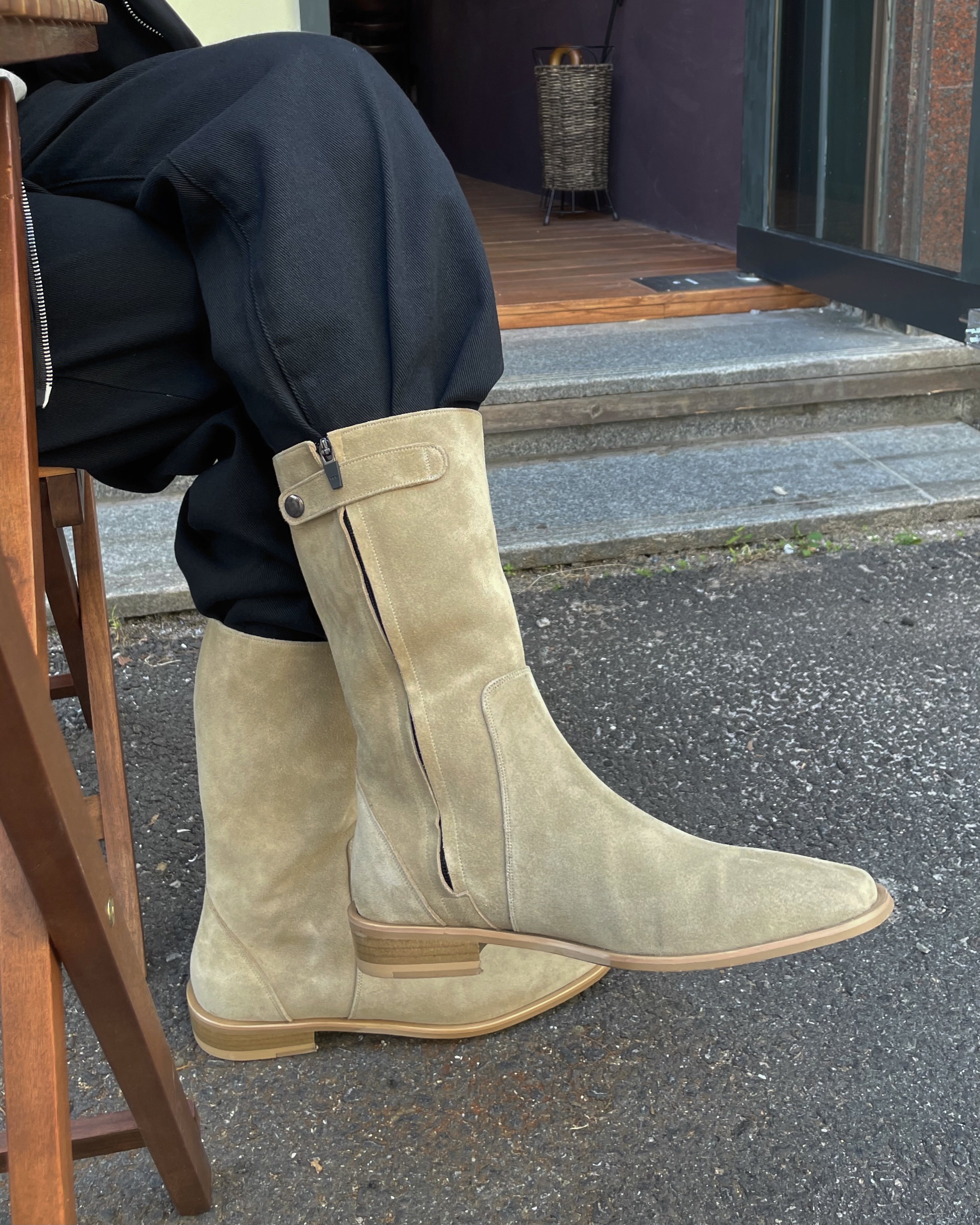 suede long boots