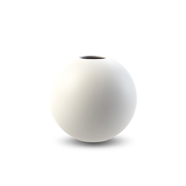 BALL VASE 10CM WHITE