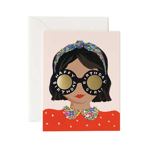 라이플페이퍼 Headband Birthday Girl Card 생일 카드