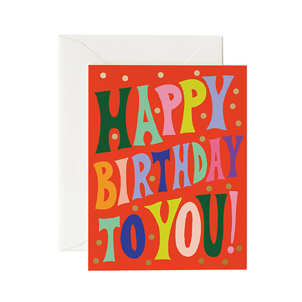 라이플페이퍼 Groovy Birthday Card 생일 카드