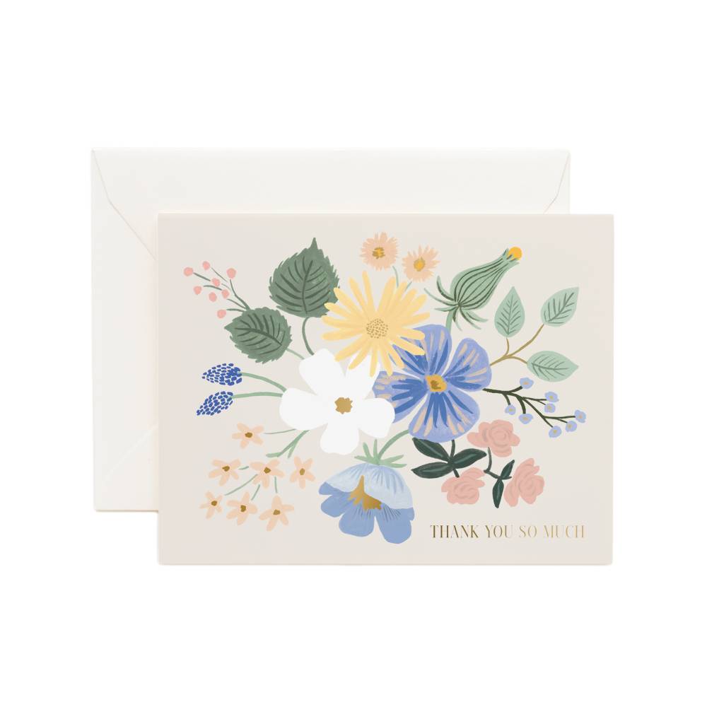 라이플페이퍼 Garden Party Blue Thank You Card 감사 카드