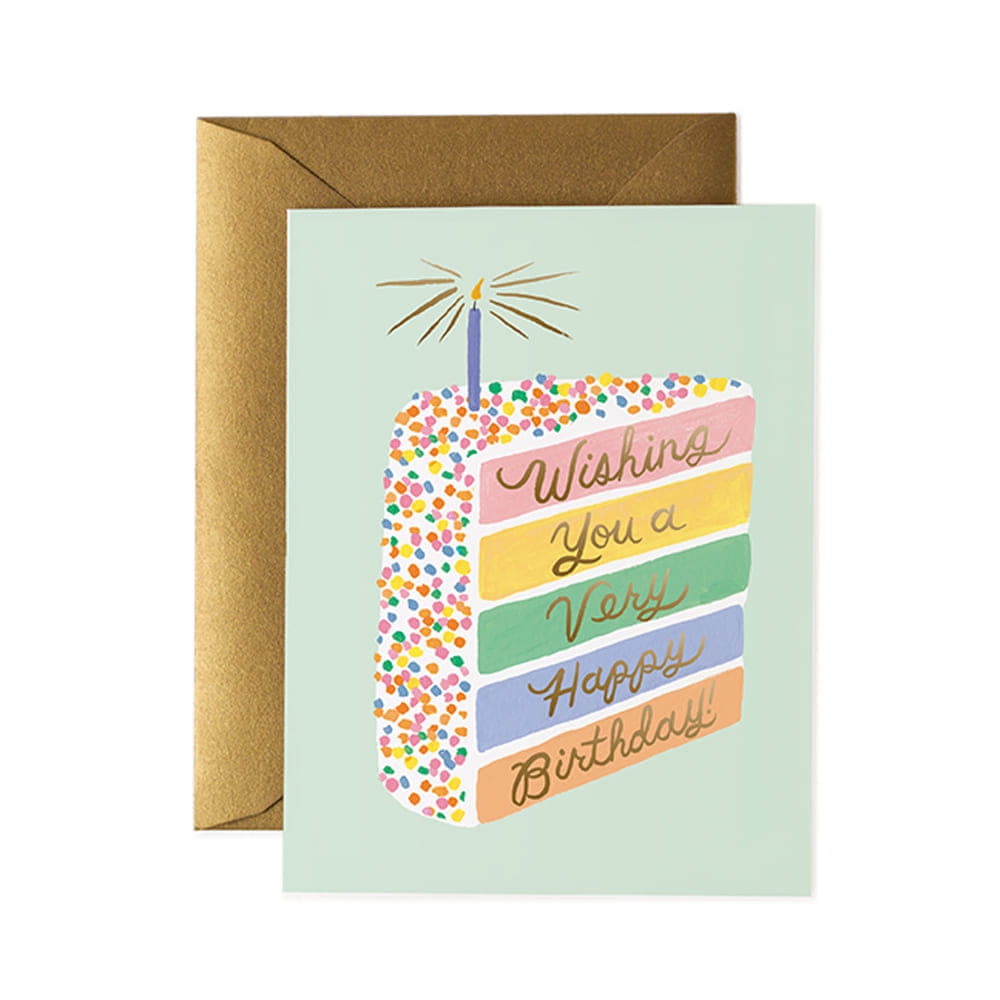 라이플페이퍼 Cake Slice Birthday Card 생일 카드