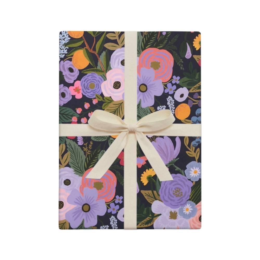 라이플페이퍼 Garden Party Violet Wrapping 3 Sheets 포장지