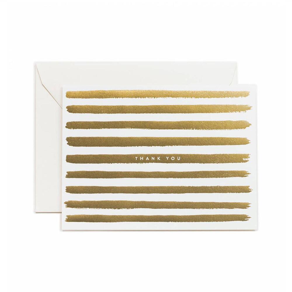 라이플페이퍼 Gold Stripes Thank You Card 감사 카드