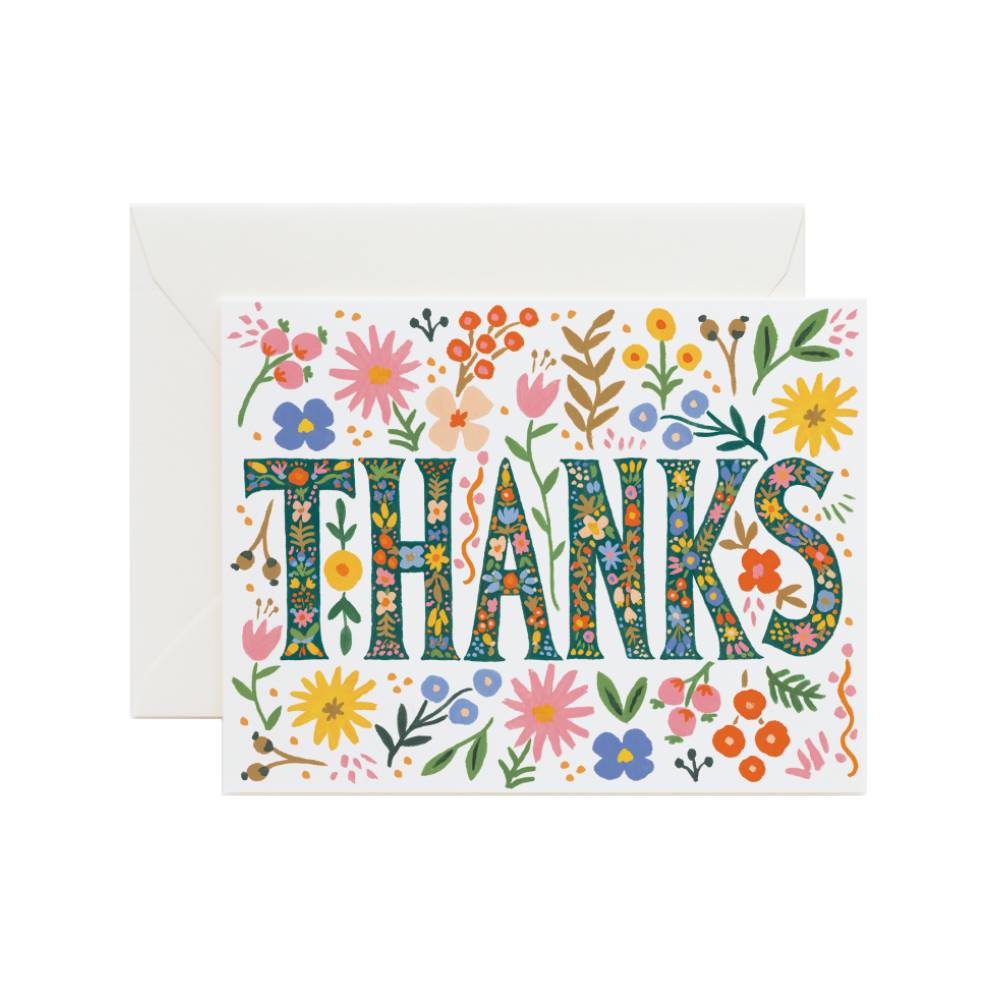 라이플페이퍼 Floral Thanks Card 감사 카드