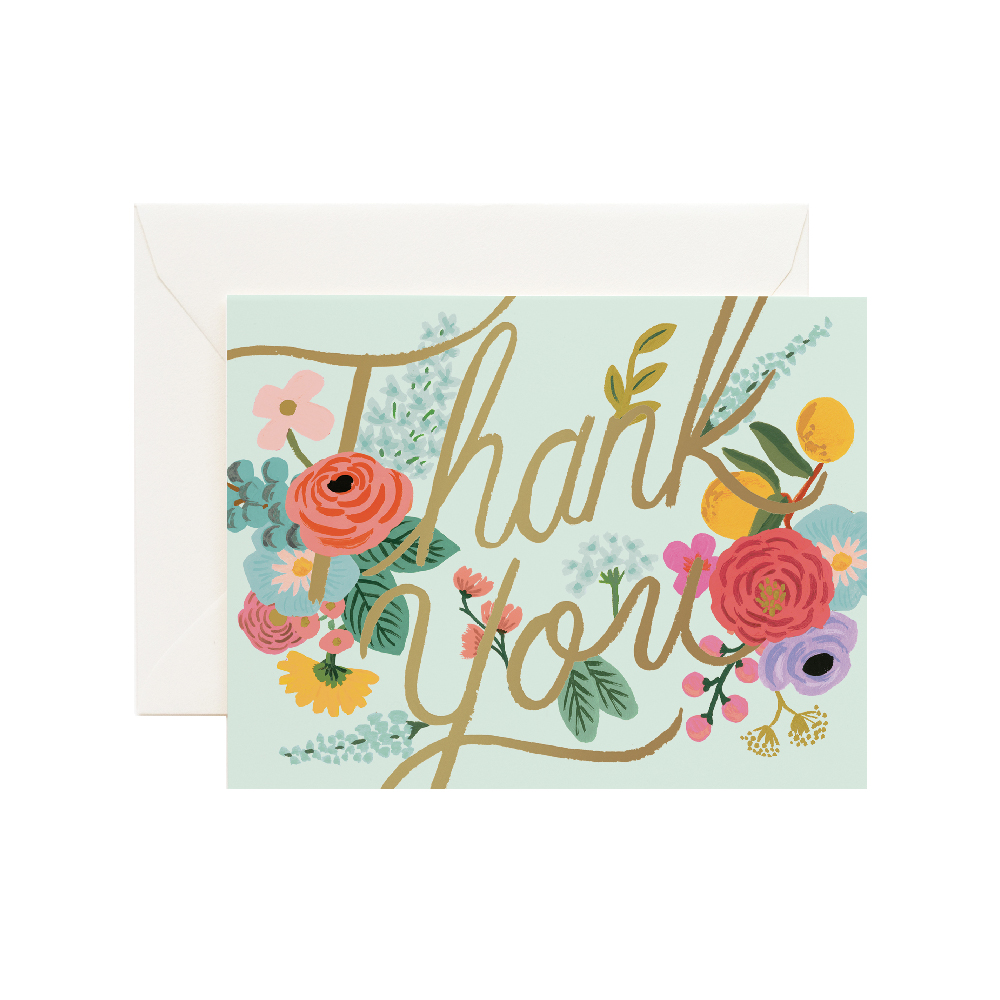 라이플페이퍼 Mint Garden Thank You Card 감사 카드