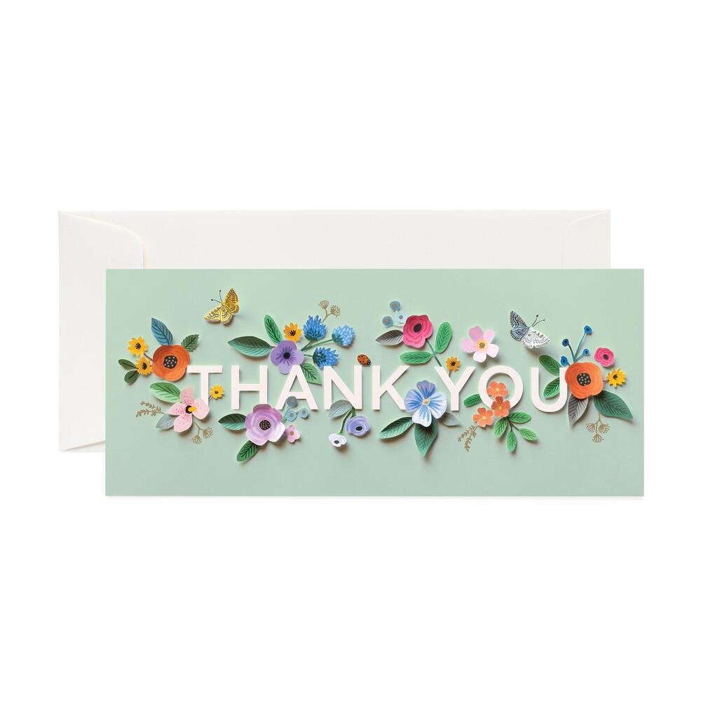 라이플페이퍼 Cut Paper Thank You No.10 Card 감사 카드