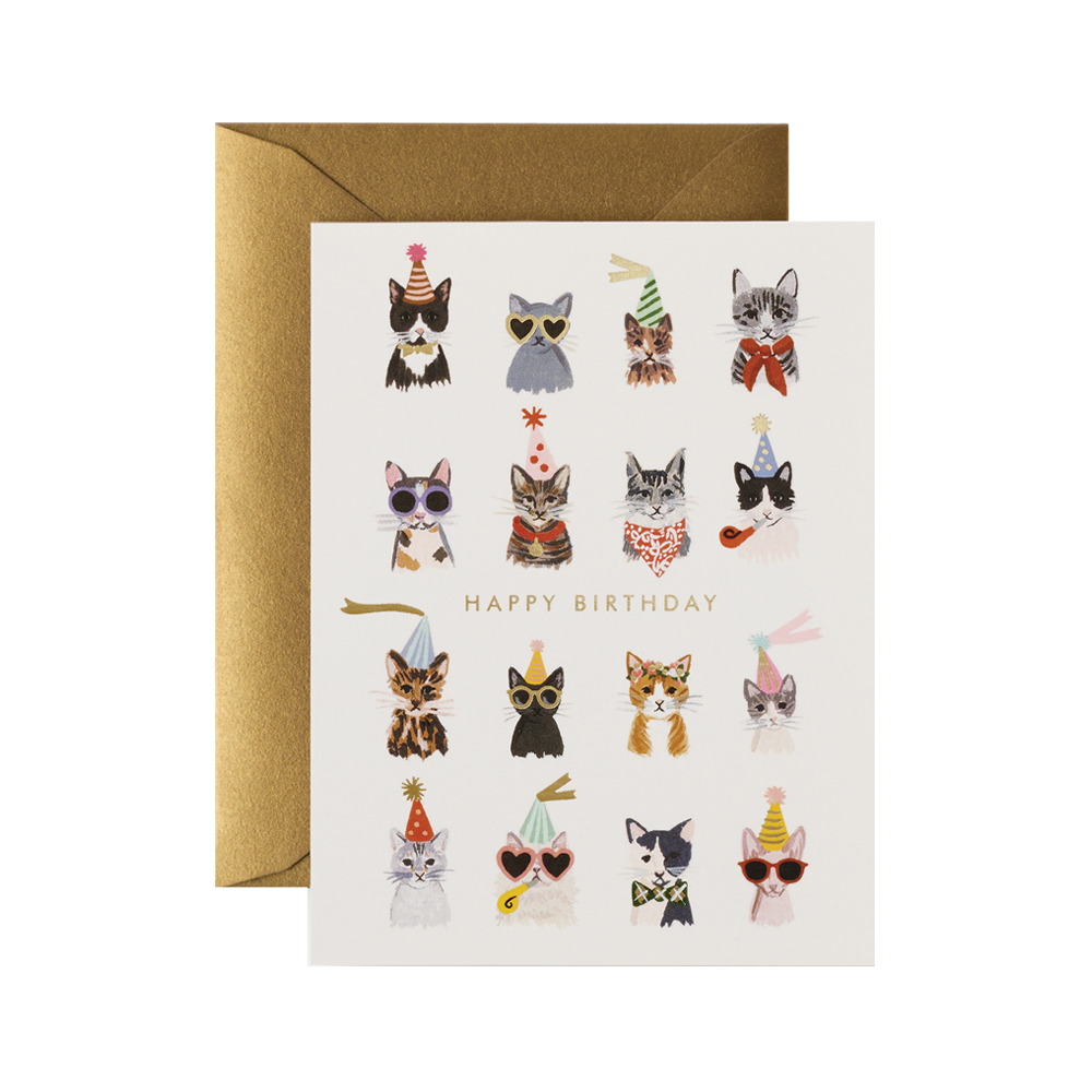 라이플페이퍼 Cool Cats Birthday Card 생일 카드