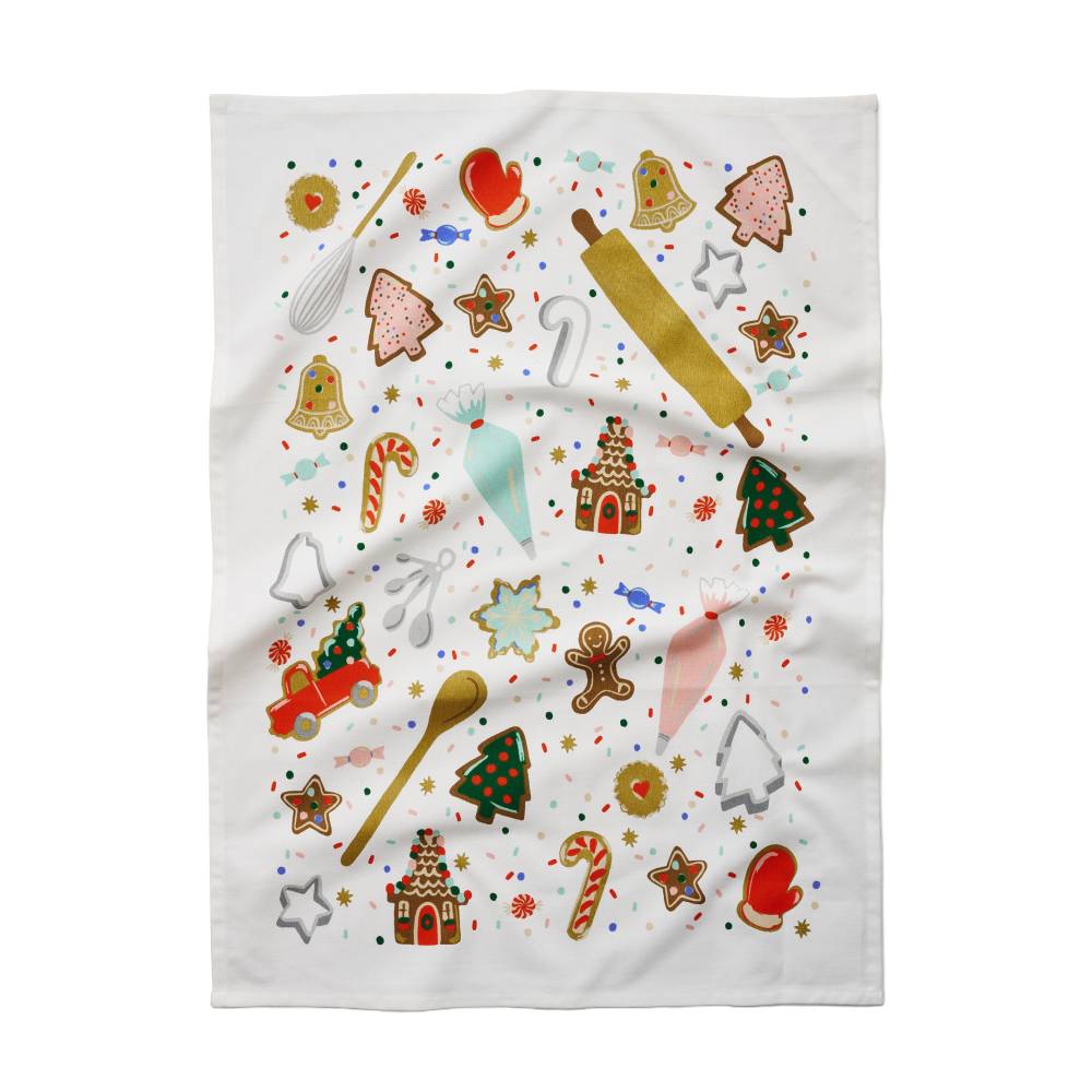 라이플페이퍼 Christmas Cookies Tea Towel 티 타올