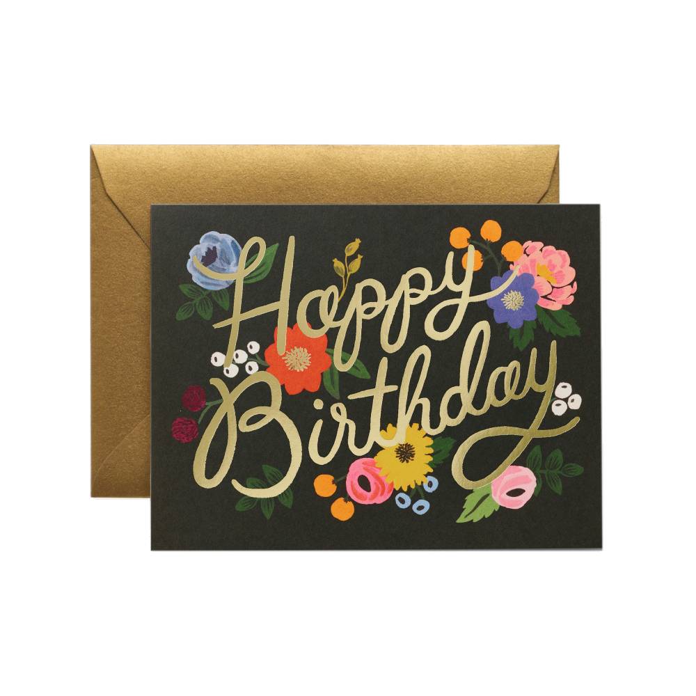 라이플페이퍼 Vintage Blossoms Birthday Card 생일 카드