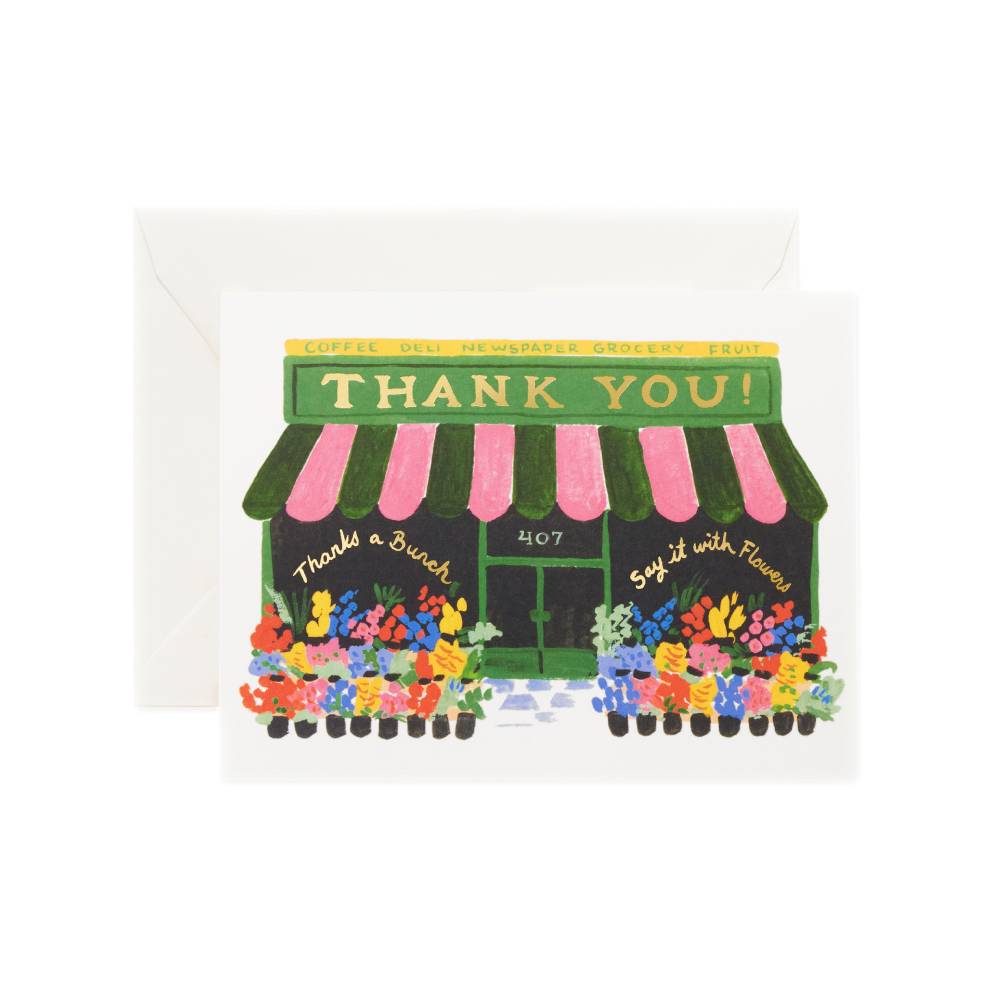 라이플페이퍼 Flower Shop Thank You Card 감사 카드