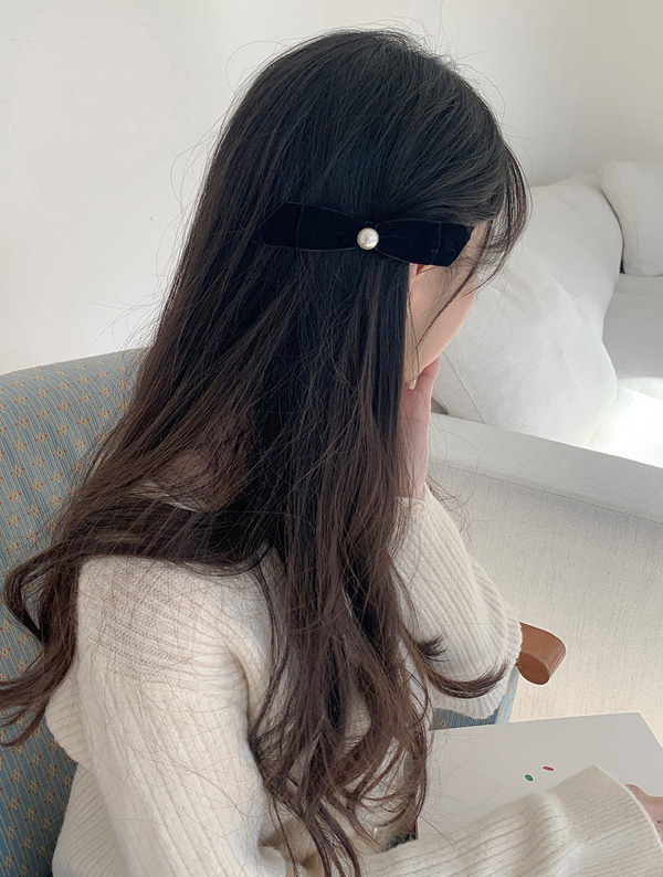 laurent ribbon hairpin / 로랑 리본 헤어핀 (1color)