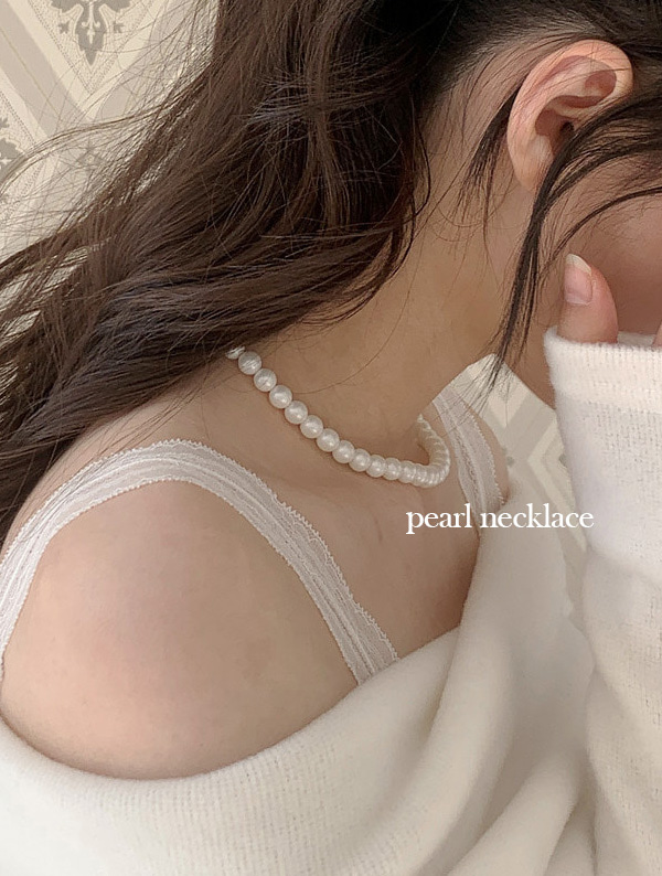 classic  pearl necklace / 클래식 진주 목걸이 (1color)