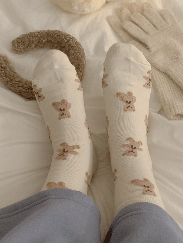 butter bear socks / 버터 베어 삭스 (1color)