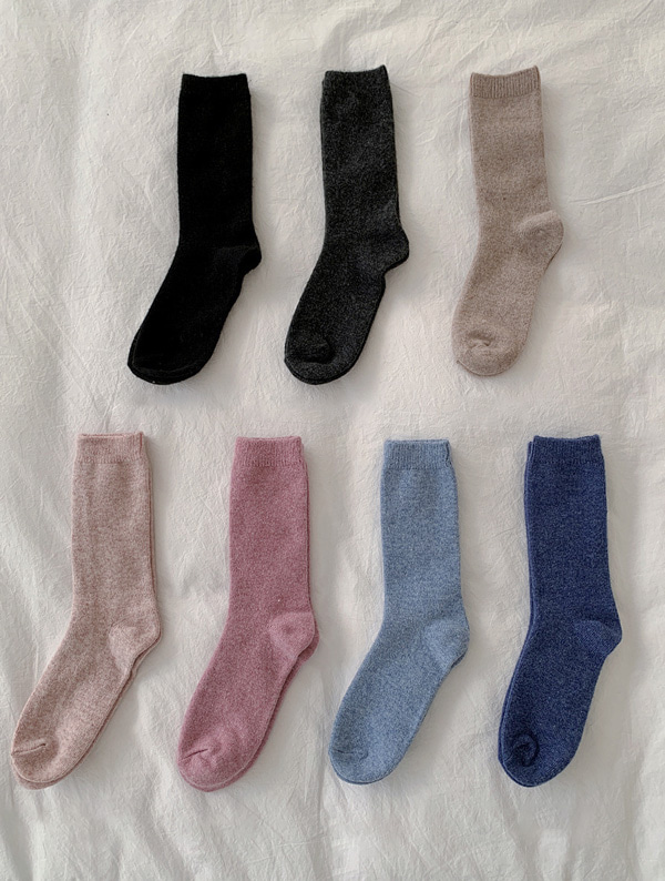 (1+1) wool color socks / 울 컬러 삭스 (7color)