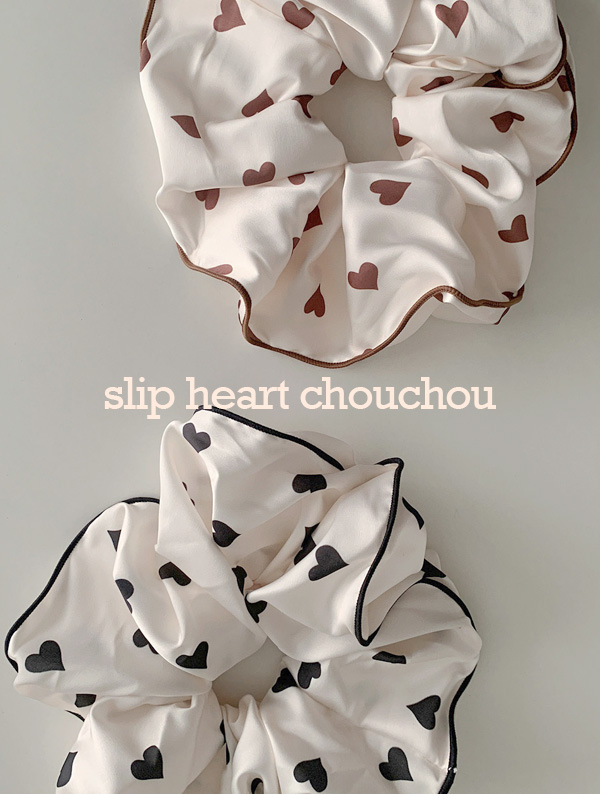 slip heart chouchou / 슬립 하트 슈슈 (2color)